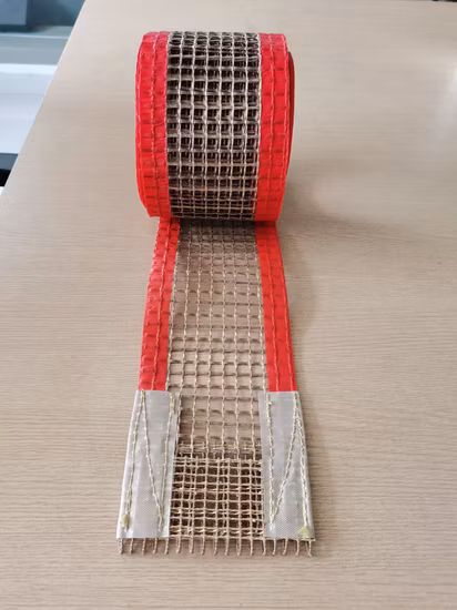 Correia transportadora de malha de fibra de vidro revestida com PTFE resistente ao calor para industrial