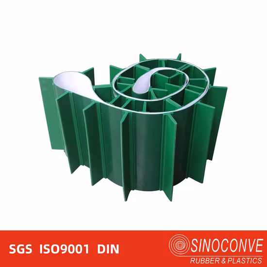 Correia transportadora industrial de PVC verde com preço de fábrica de alta qualidade